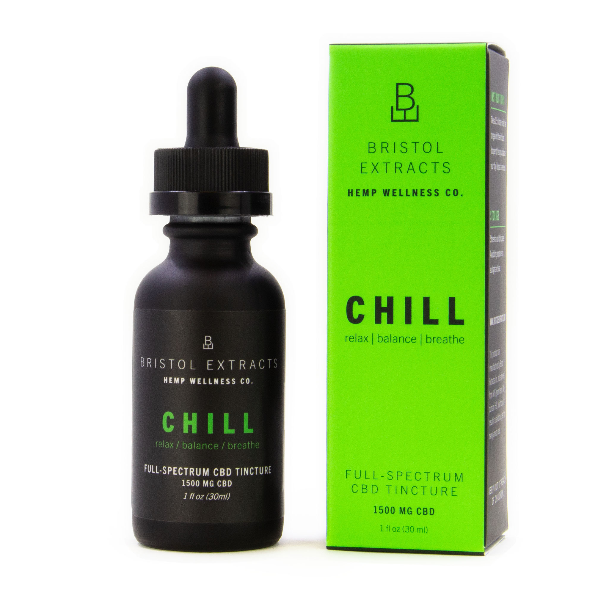 bottle of chill tincture with box