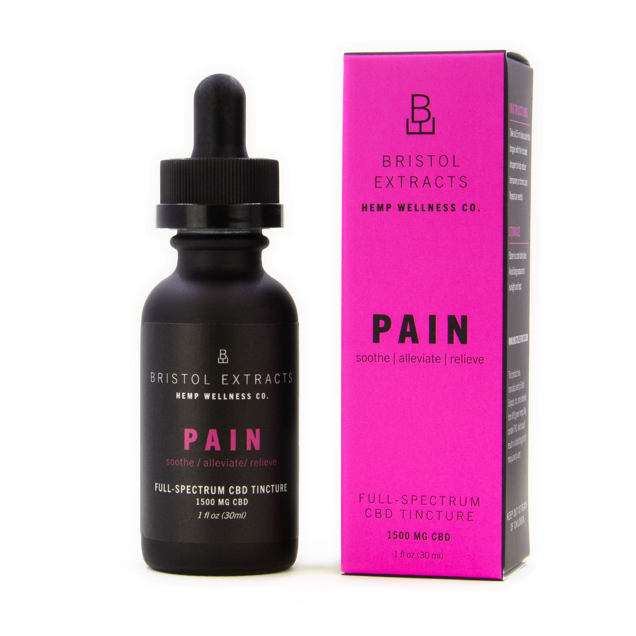pain tincture bottle with box