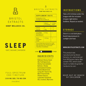 sleep tincture package